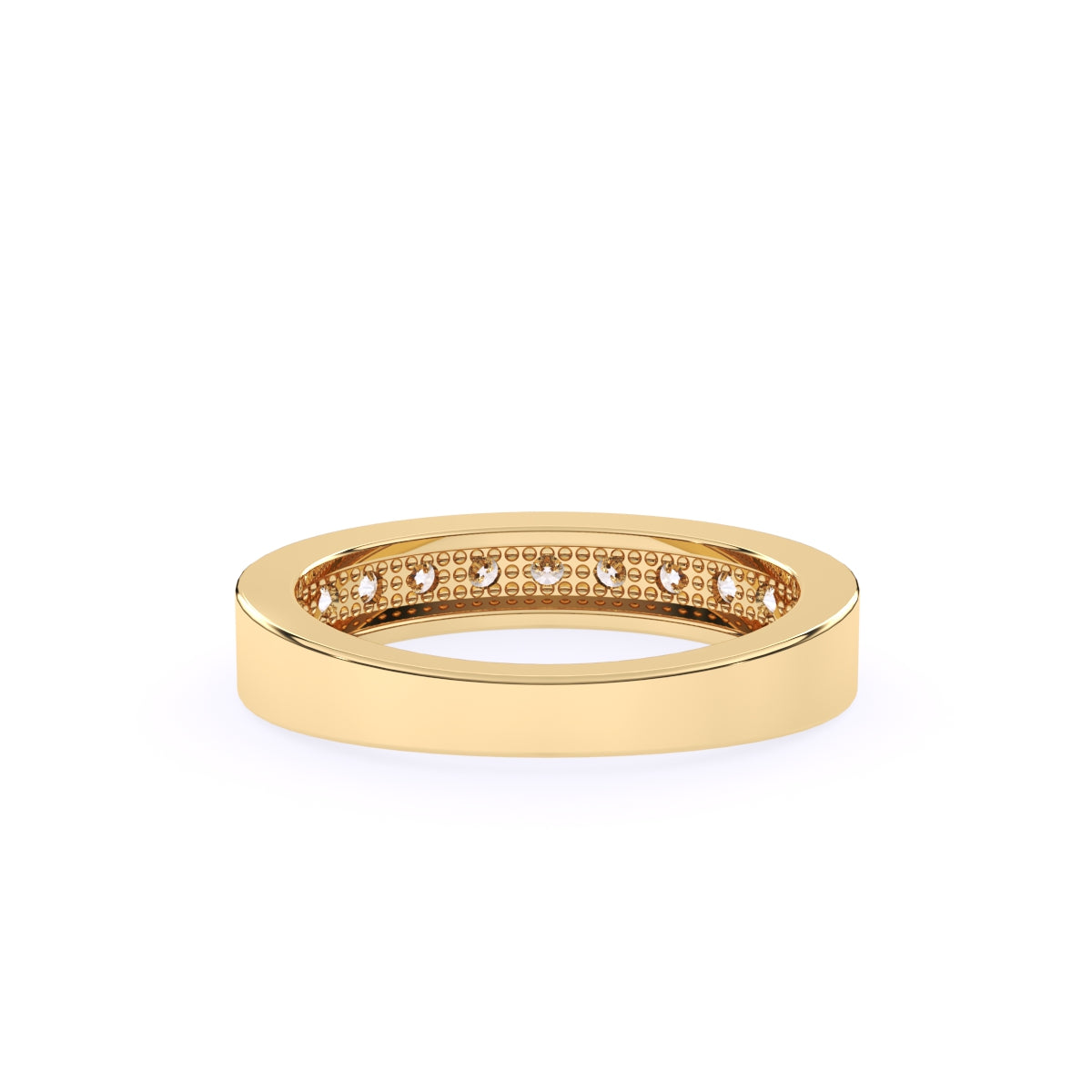 Round Lab Grown Diamond Channel Set Band